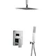 Built-in dual-function shower head with square top spray